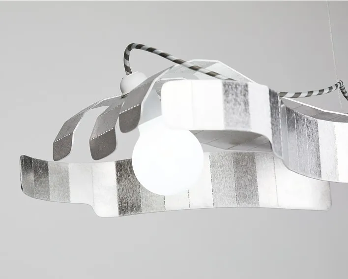 détail d'une lampe en métal avec ampoule