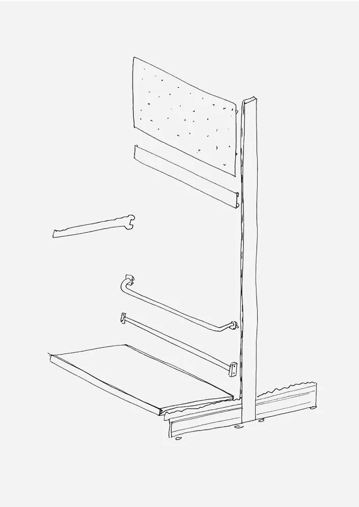 drawings of shelves
