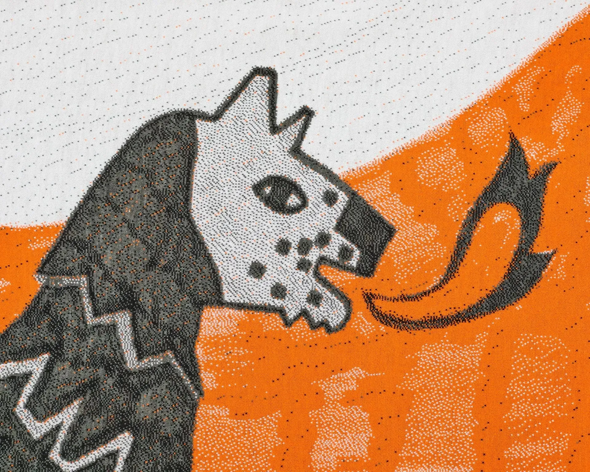 Un dessin d'un chien avec une couronne sur sa tête